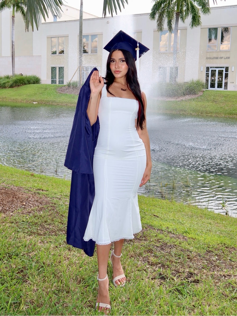 Oh Polly White Midi Dress